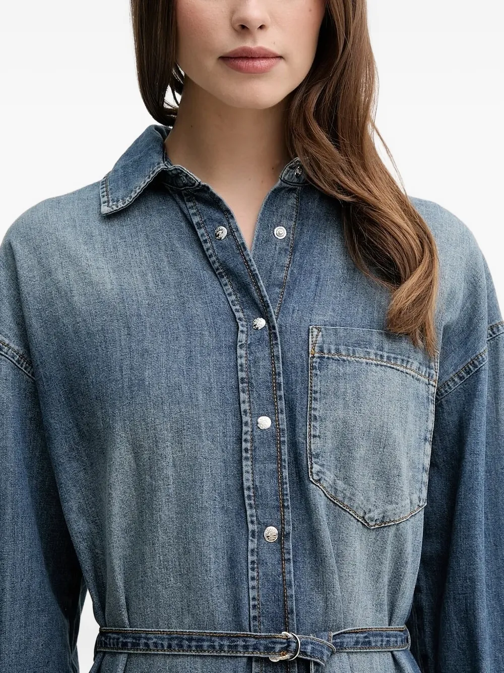 Joop! denim shirt mini dress Blauw