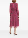 Joop! wrap-neck abstract-print midi dress - Pink