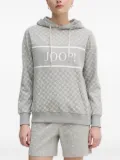 Joop! Cornflower logo-detail hoodie - Grey