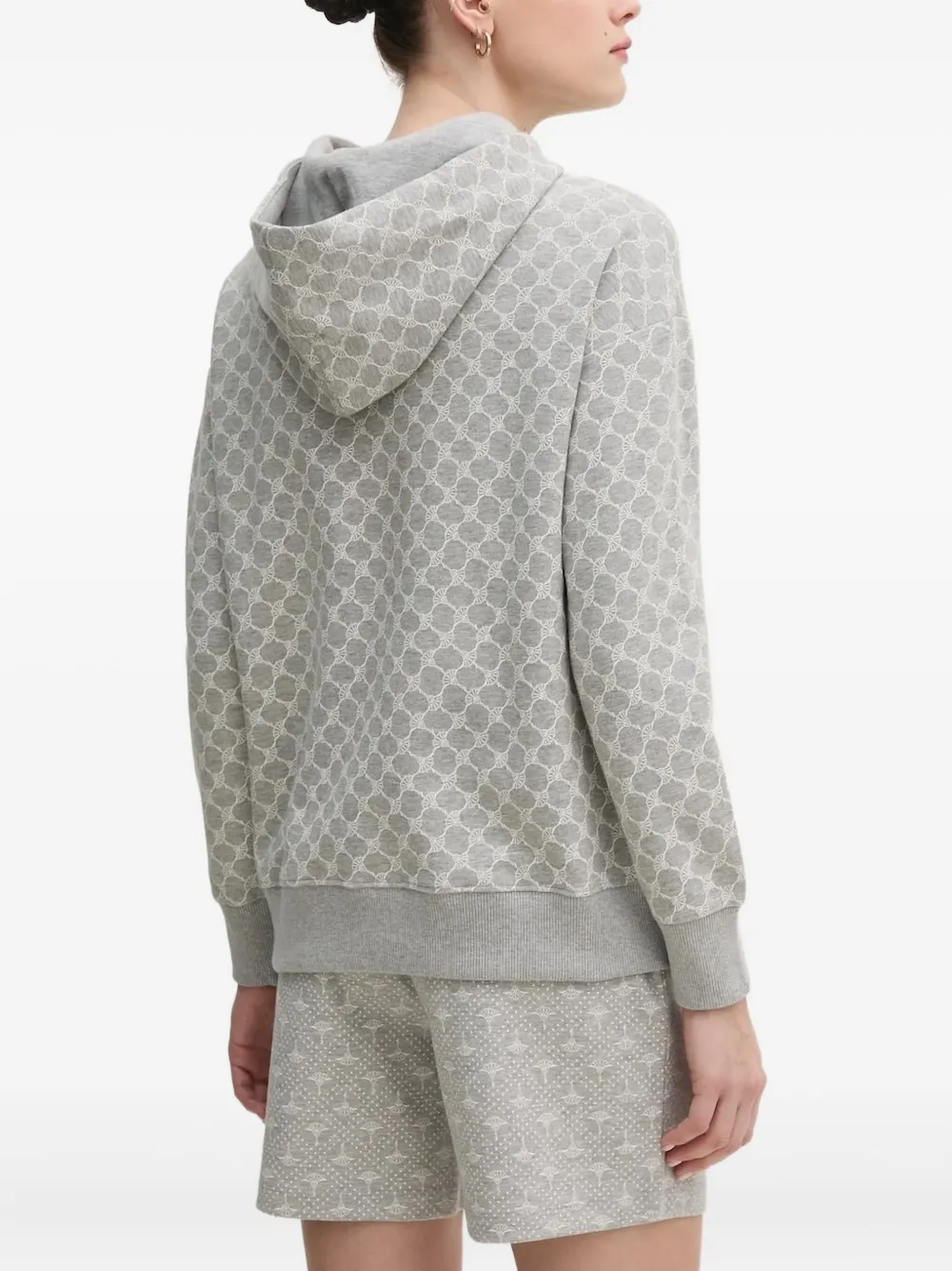 Joop! Cornflower hoodie met logodetail Grijs
