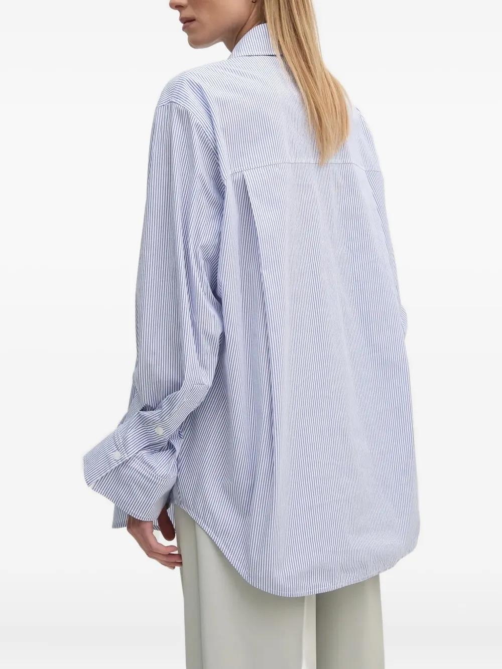 Joop Striped Cotton Shirt In Blue