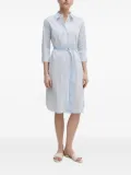 Joop! Dominique striped-belted shirt midi dress - White