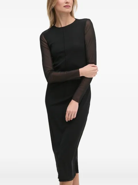 Joop! mesh-insert midi dress