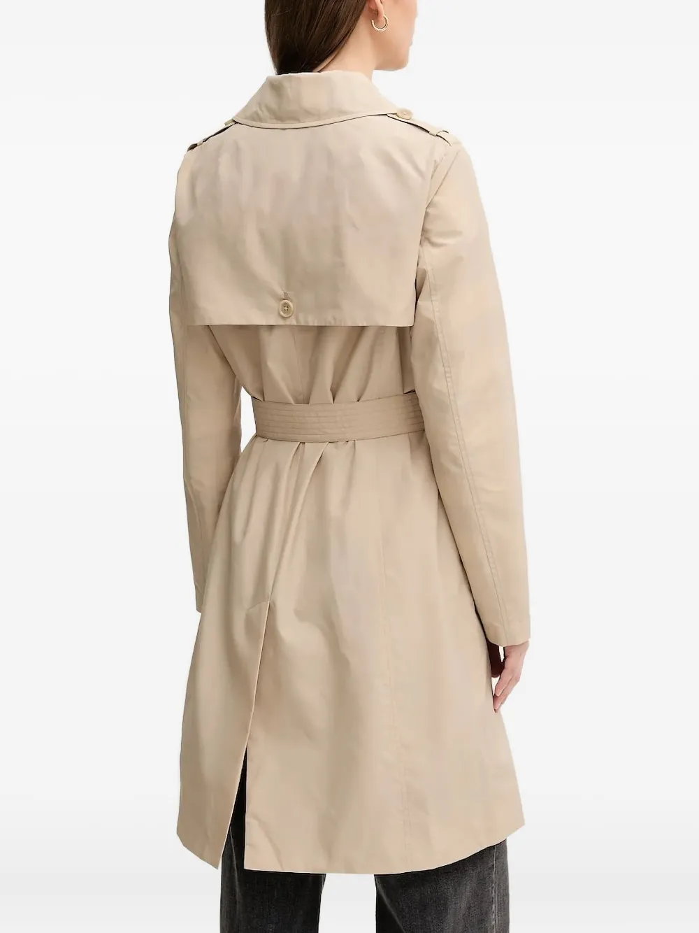 Joop! Trenchcoat met dubbele rij knopen en ceintuur Beige