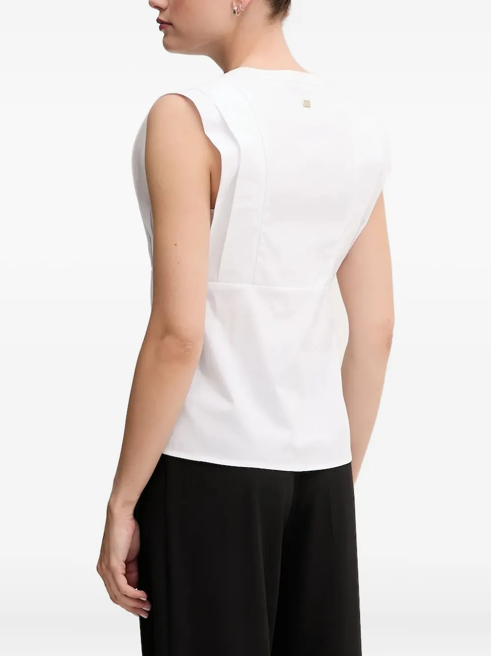 Joop V-neck Sleeveless Blouse In Gray