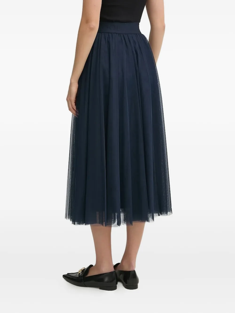 Joop! elastic-waistband tulle skirt Zwart