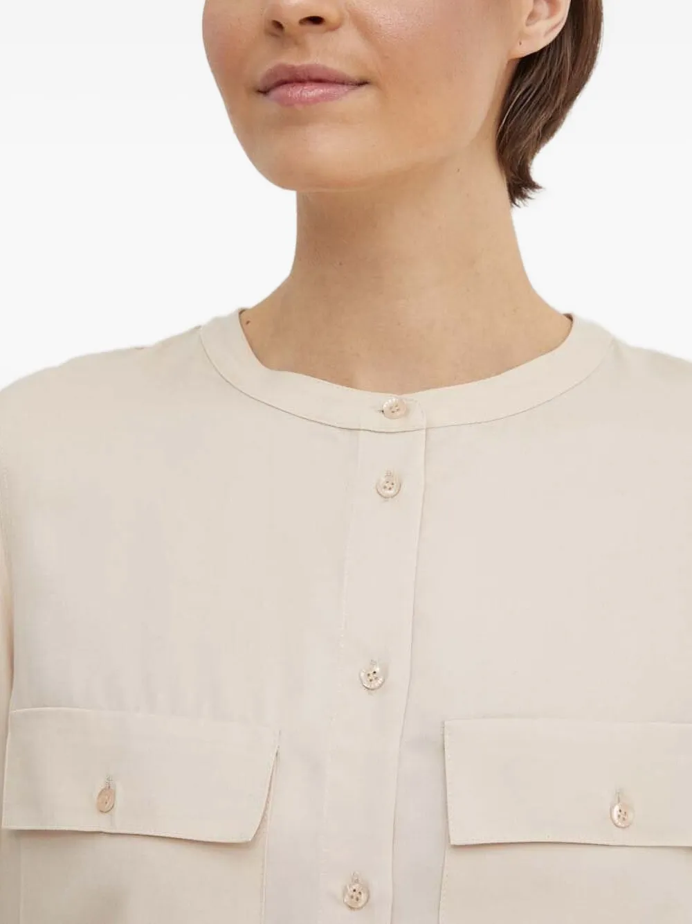 Joop! Blouse met knoopsluiting Beige