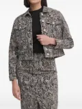 Joop! snake-print denim jacket - Grey
