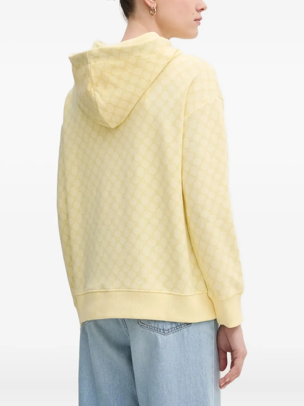 Joop! Hoodie verfraaid met patroon en logo Geel