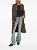 Joop! leopard-print notched-lapel coat - Brown