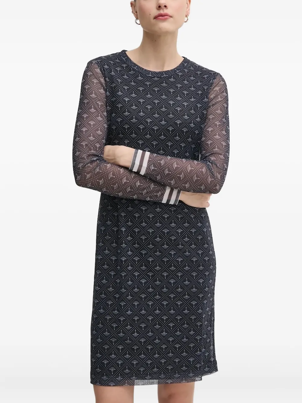 Joop! long-sleeve patterned mini dress Blauw