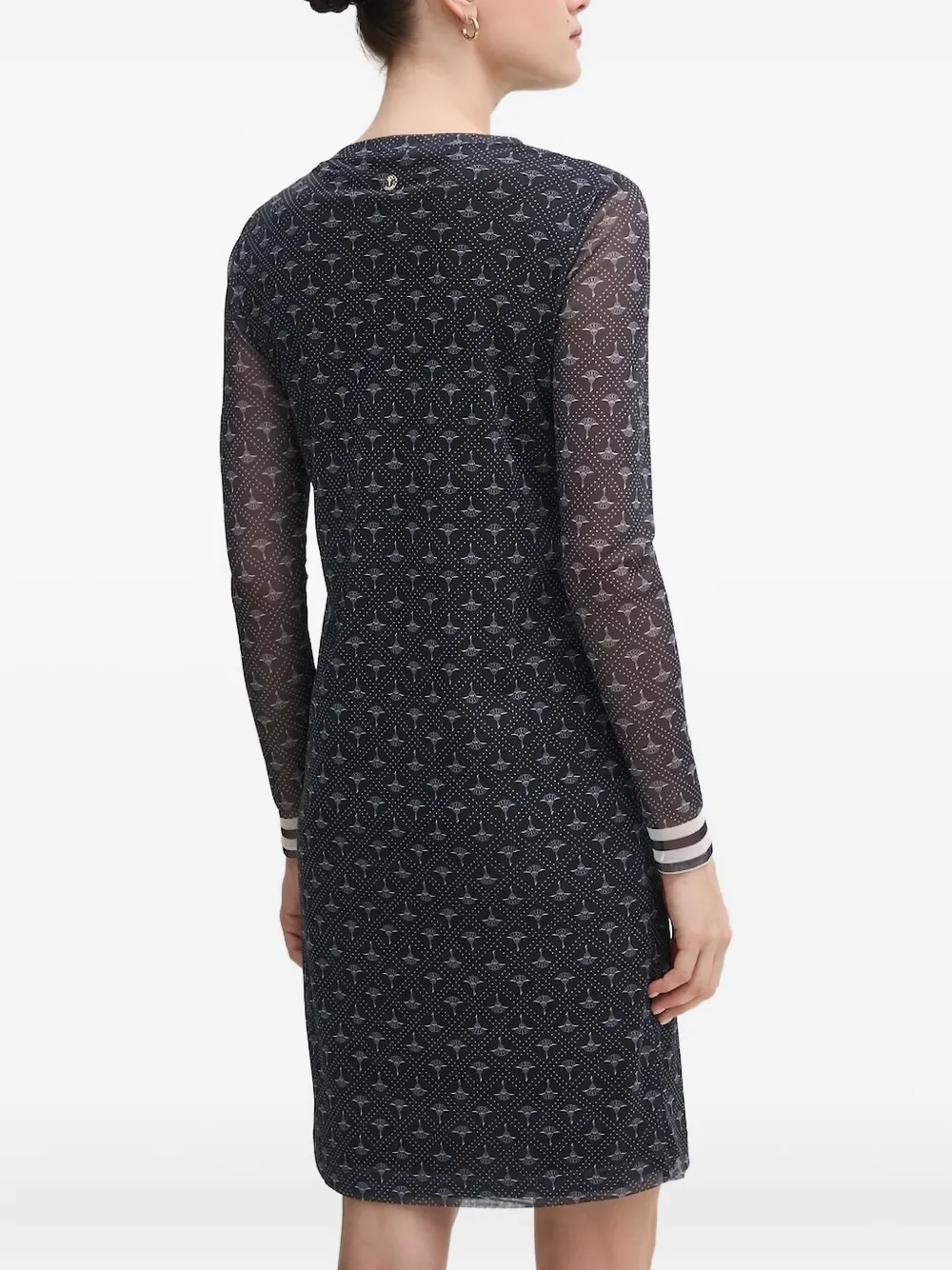 Joop! Mini-jurk met lange mouwen en patroon Blauw