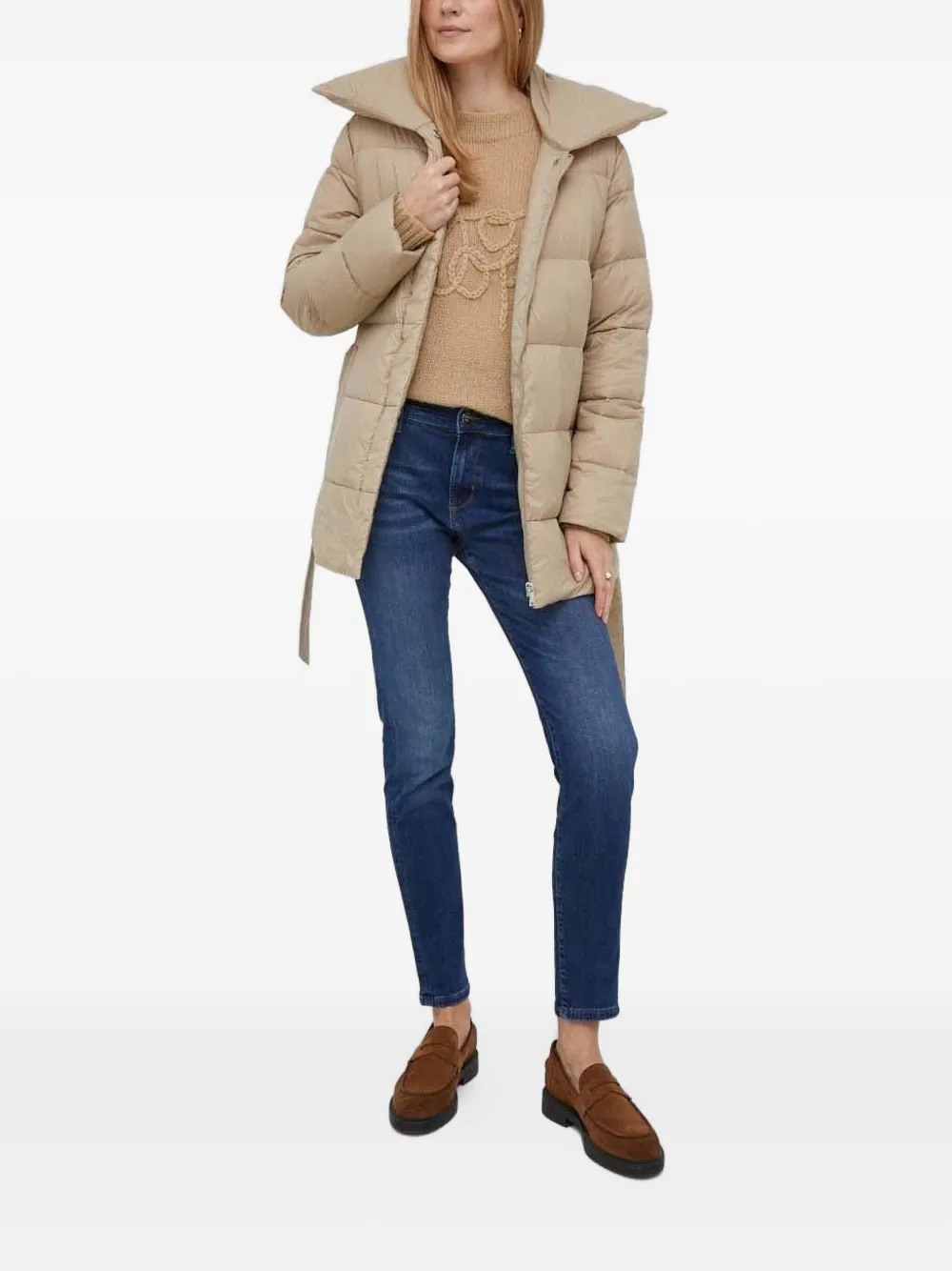 Joop! Jeans met geborduurd logo en vijf zakken - Blauw