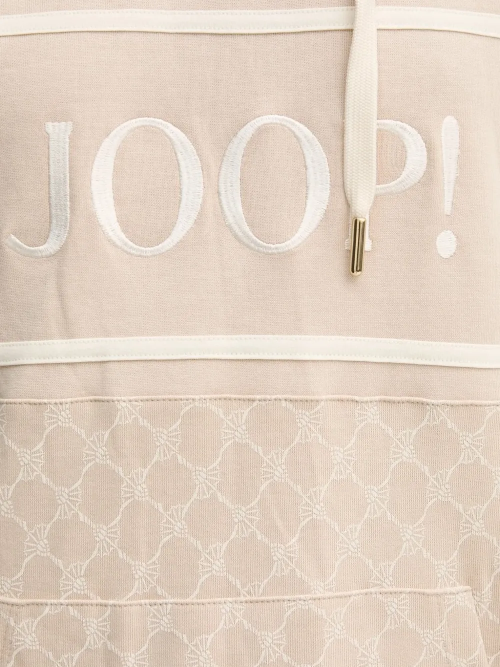 Joop! Hoodie met monogram-print Beige