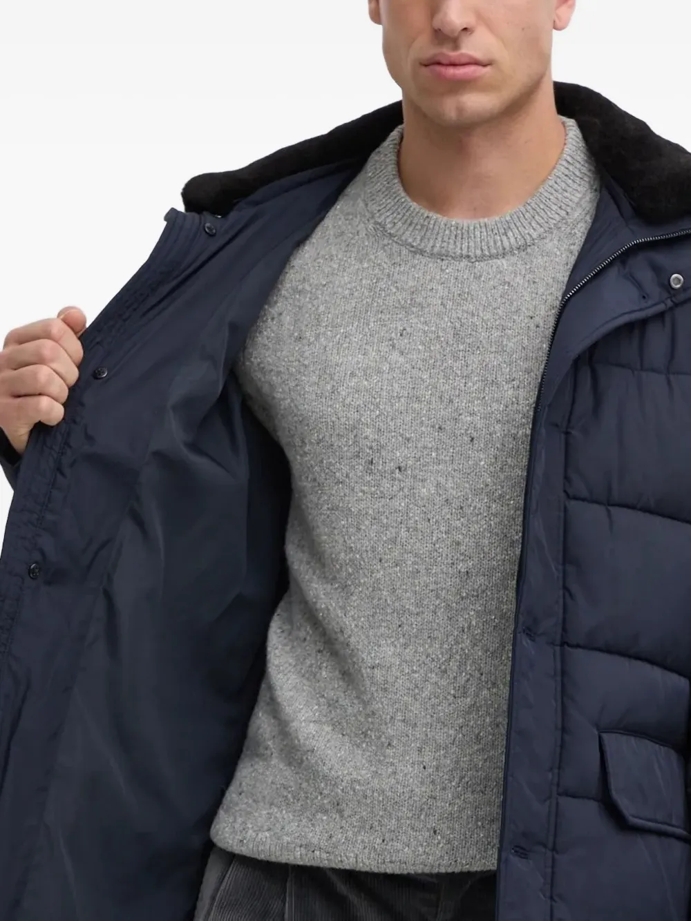 Joop! Gevoerd jack met capuchon Blauw