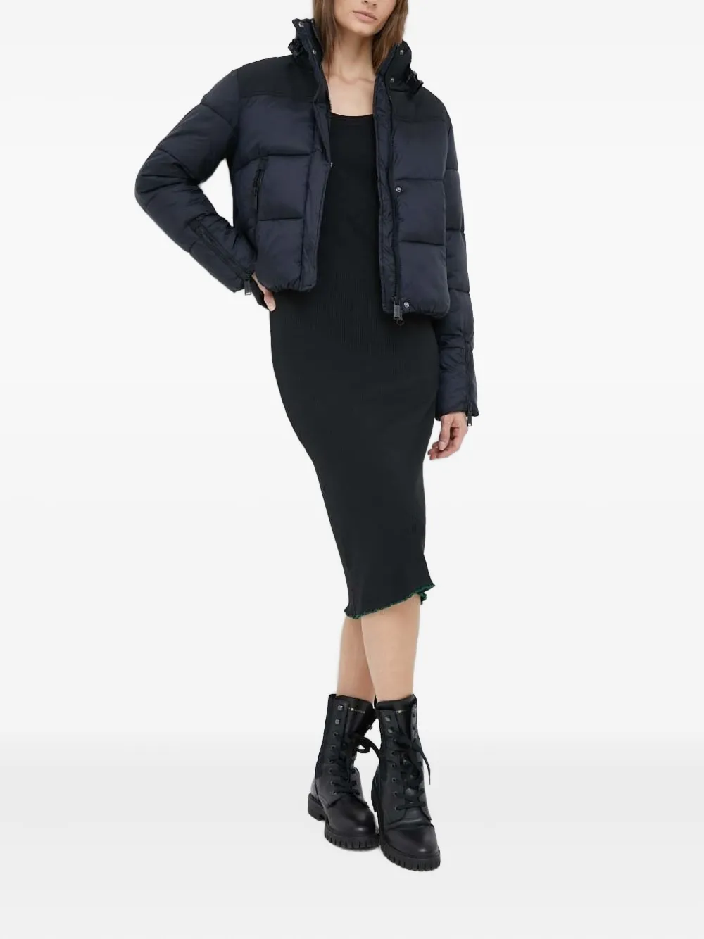 Invicta Quilted-pattern Jacket In Black