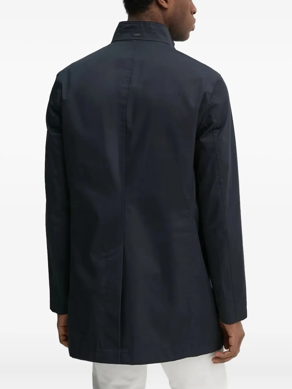 Joop! high-neck buttoned coat Blauw