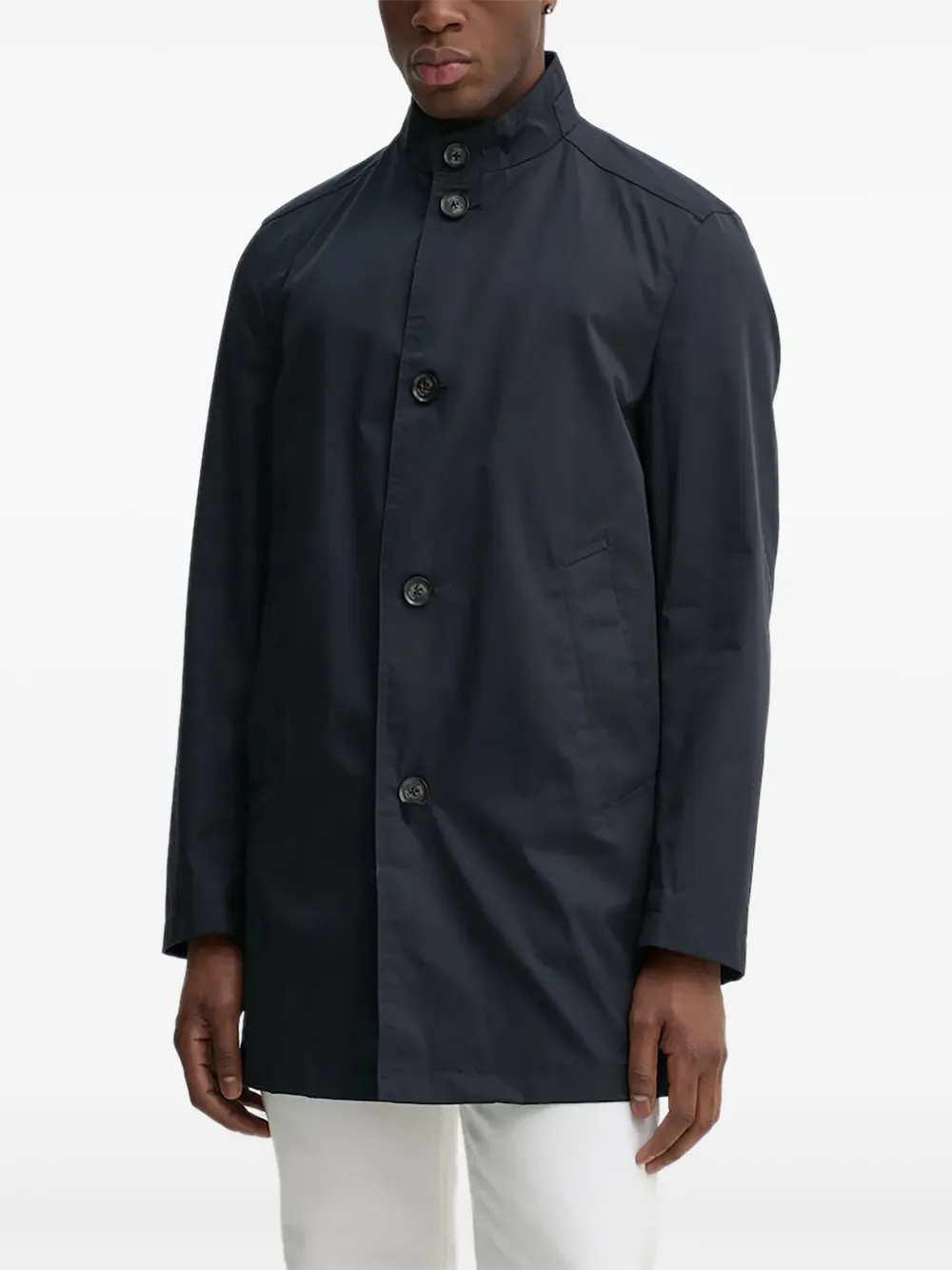 Joop! high-neck buttoned coat | Blue | Image 1
