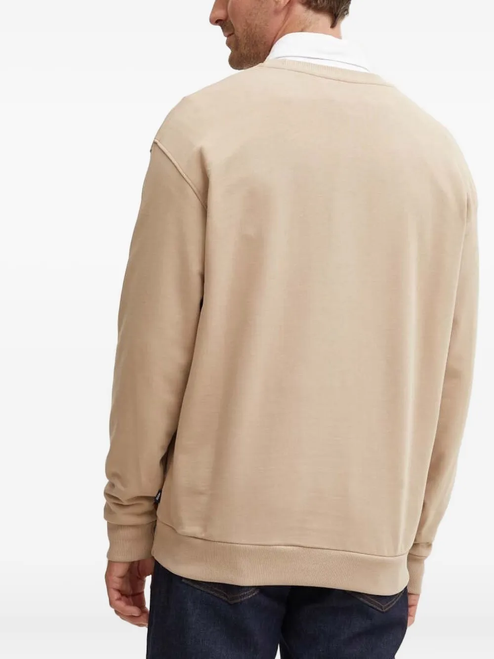 Joop! Sweater met print met reliëf - Beige
