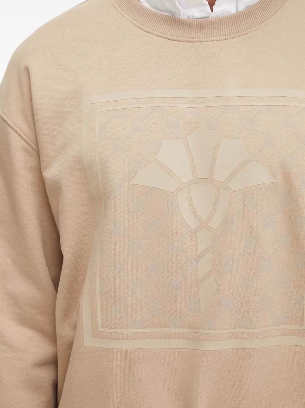 Joop! Sweater met print met reliëf Beige