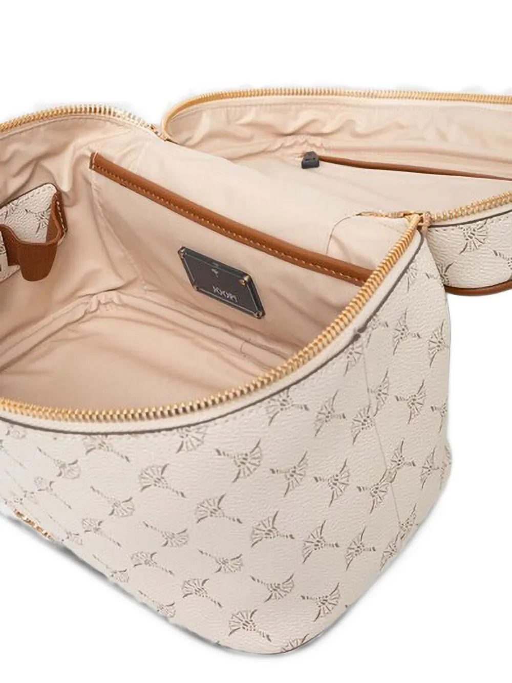 Joop! Cortina logo-print makeup bag Beige