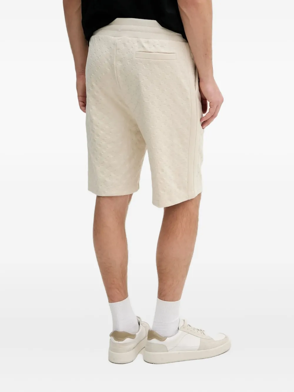 Joop Embossed Floral Shorts In Black