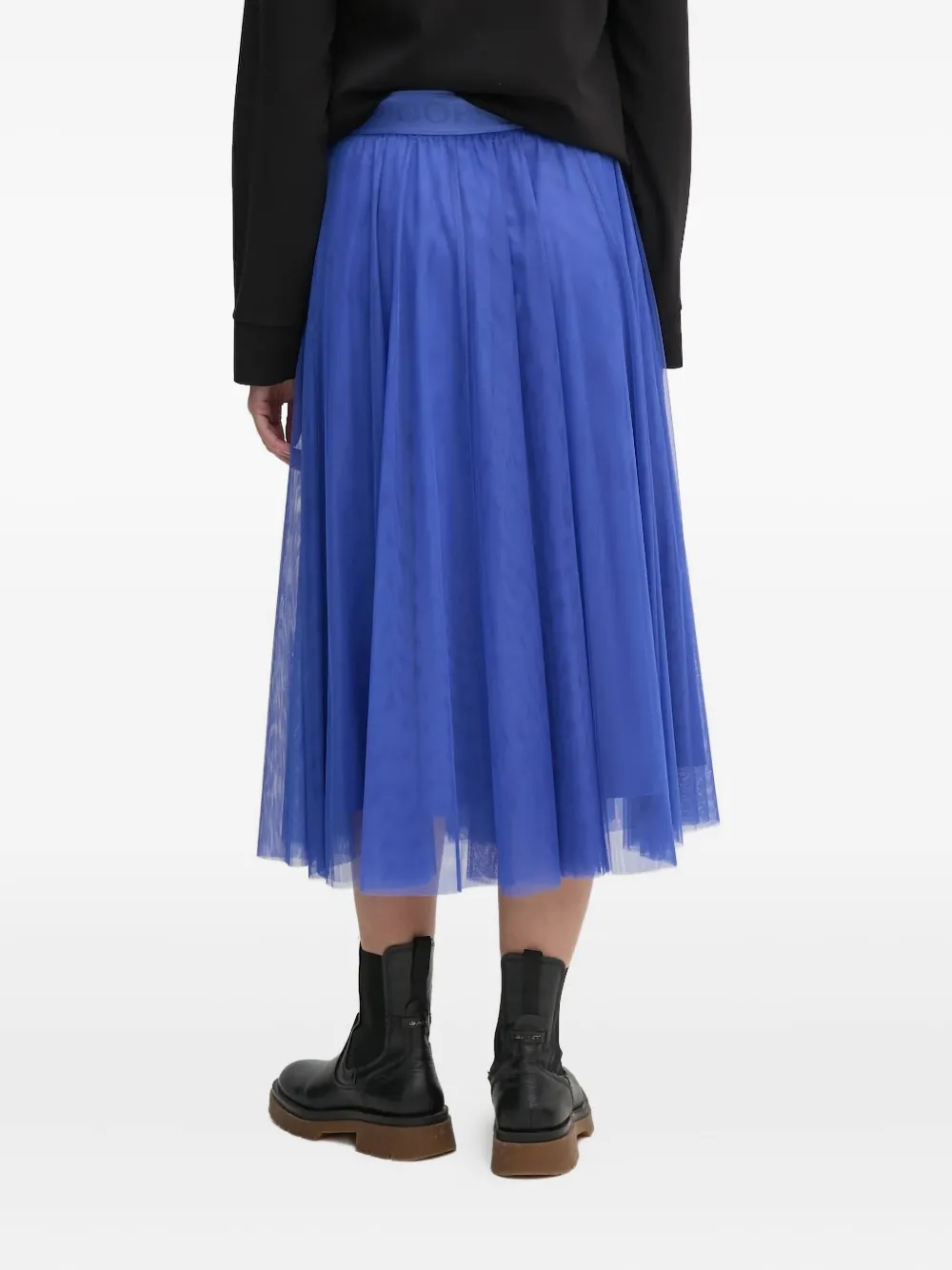 Joop! Tulen midi-rok met lintdetail - Blauw