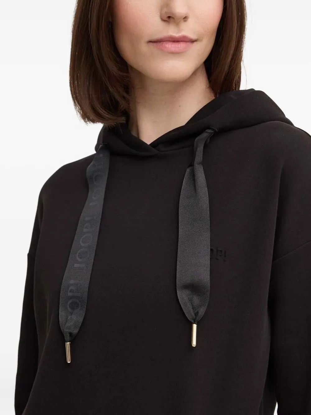 Joop! Hoodie met lintdetail Zwart