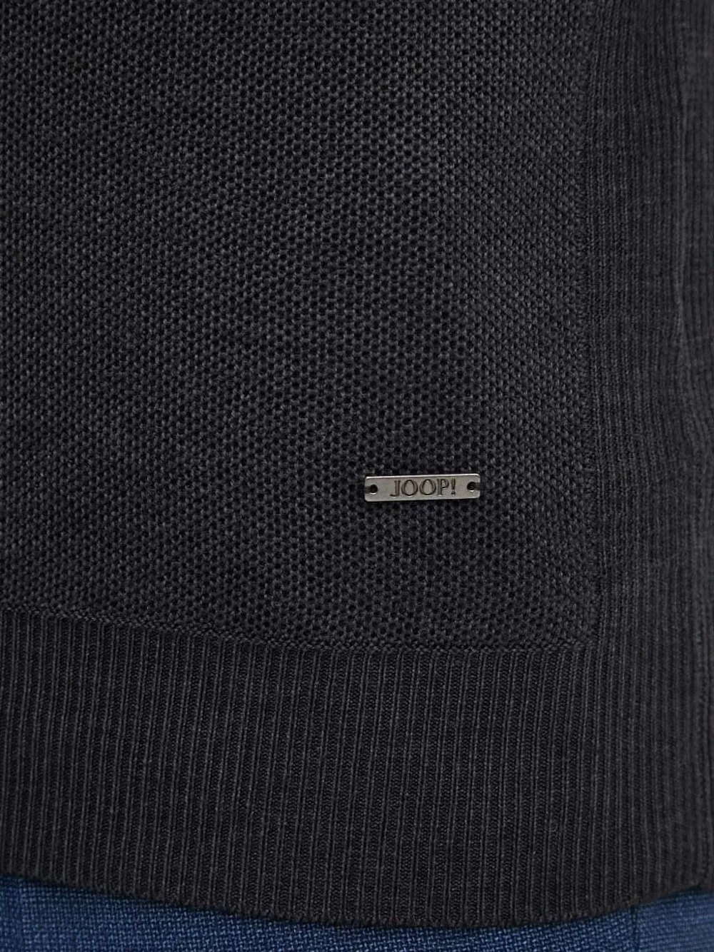 Joop Textured-knit Crew-neck Sweater In Gray