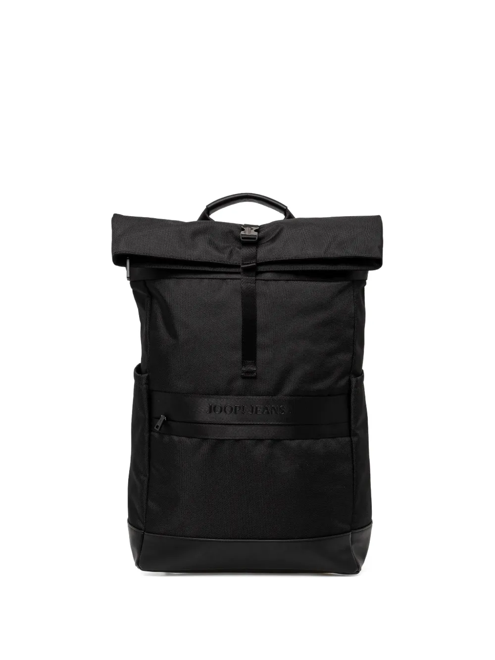 Joop! Modica Nuvola Jaron roll-top leather-base backpack - Nero