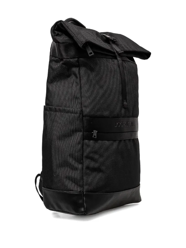joop nike backpack Joop! Modica Nuvola Jaron roll-top leather-base Backpack | Black