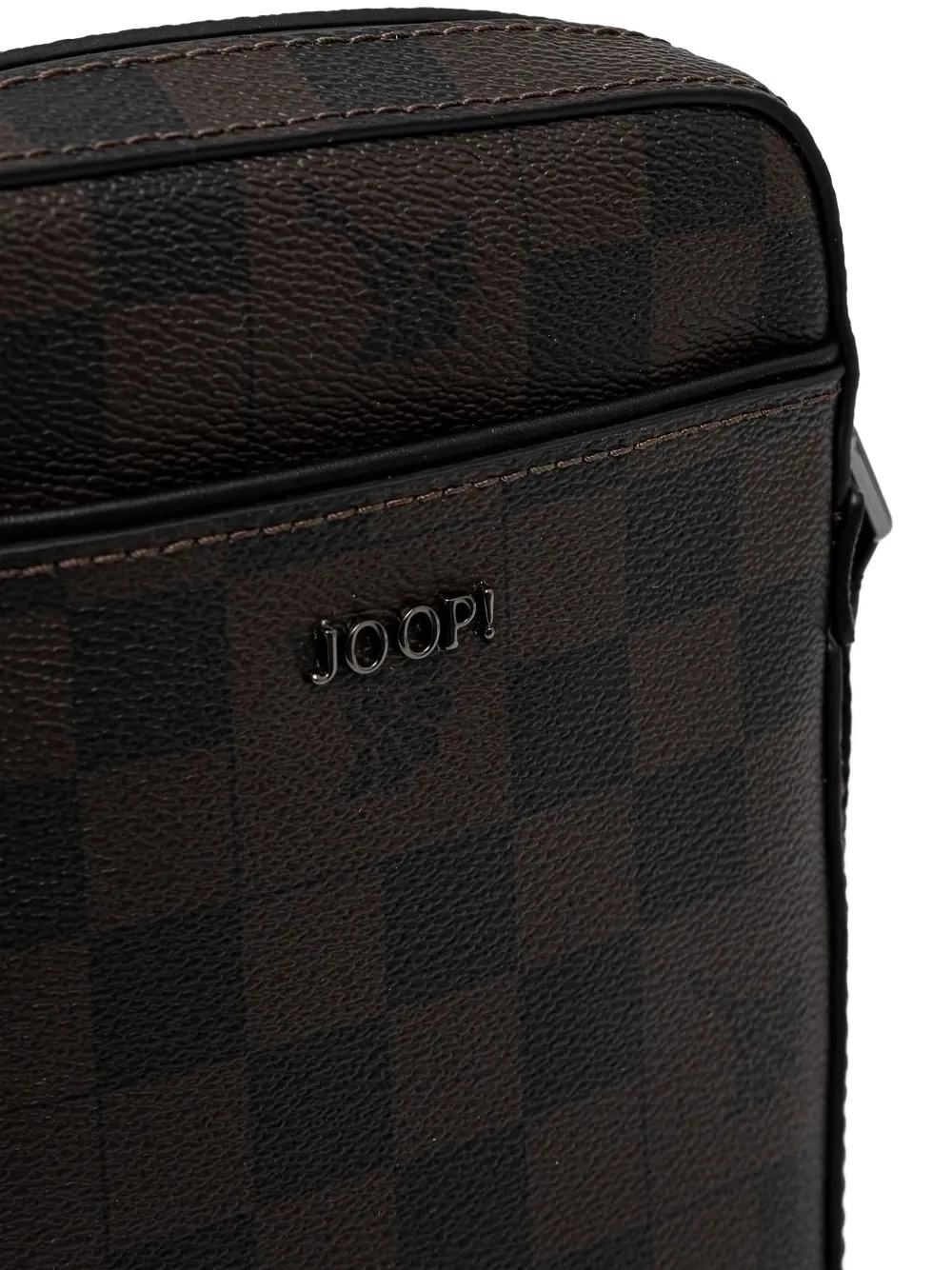 Joop! Geruite messengertas - Zwart