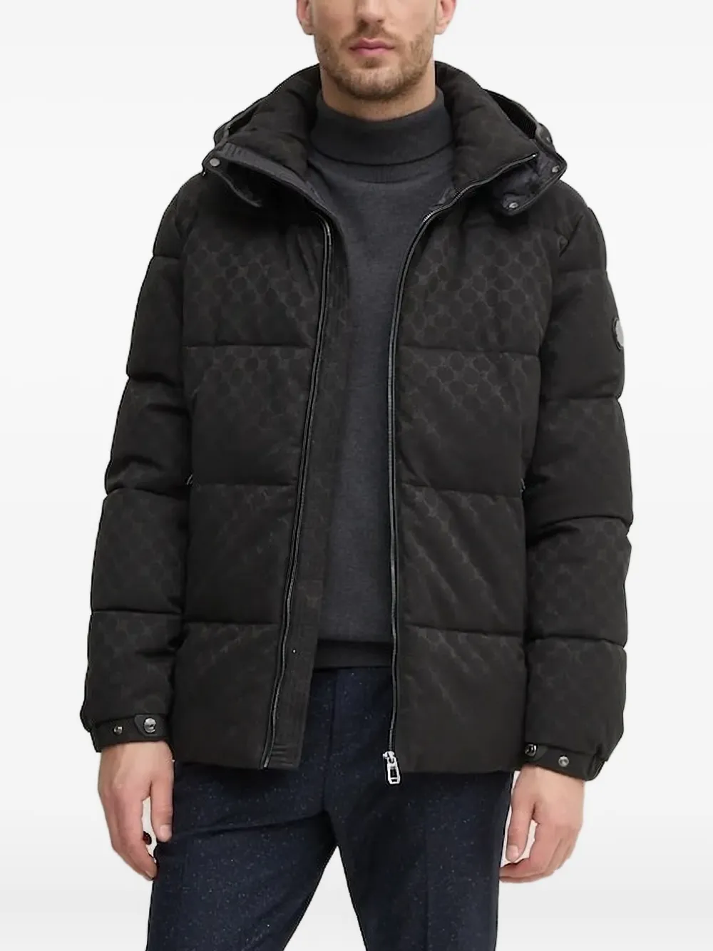 Joop! hooded puffer jacket Zwart