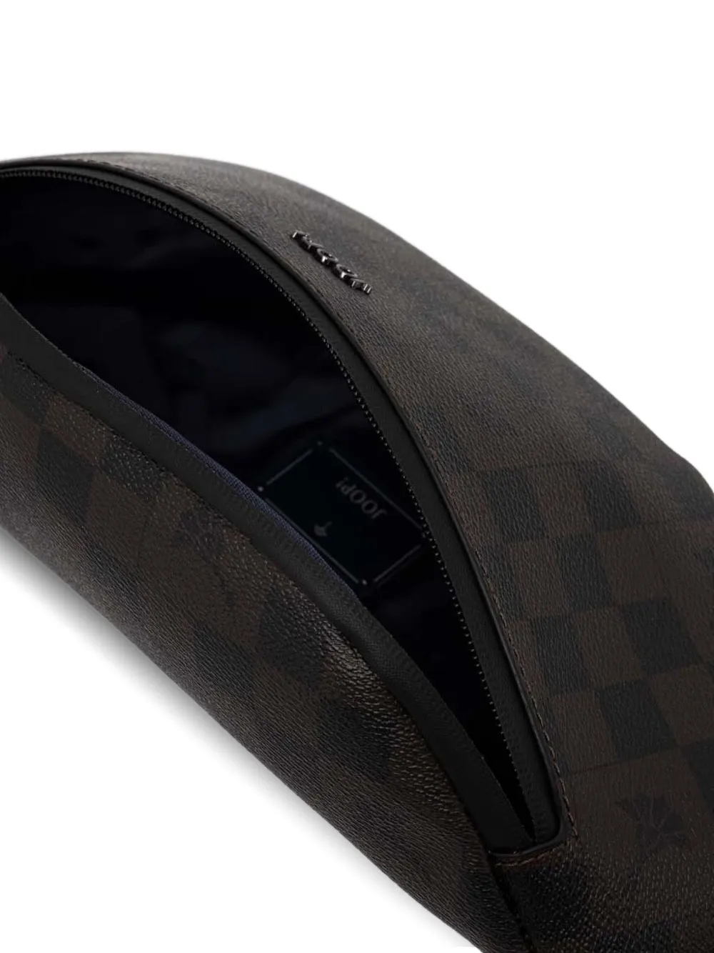 Joop! check-pattern buckle belt bag - Bruin