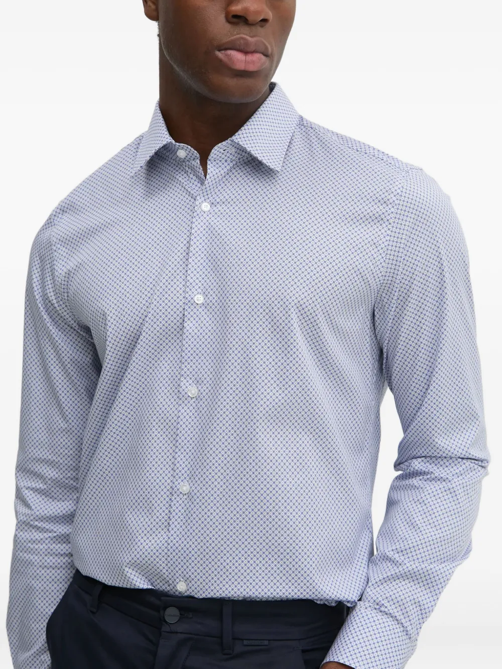 Joop! Overhemd met geometrische print Blauw