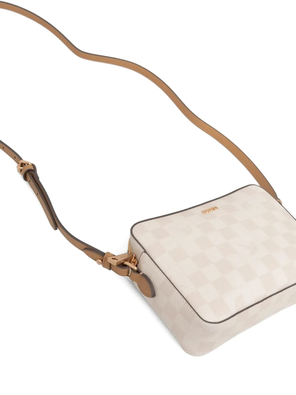 Joop! Geruite crossbodytas Beige