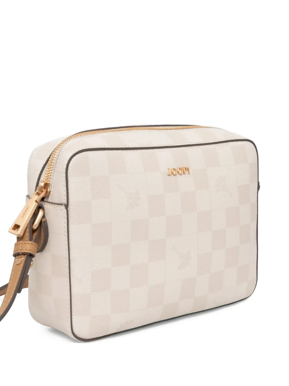 Joop! Geruite crossbodytas Beige