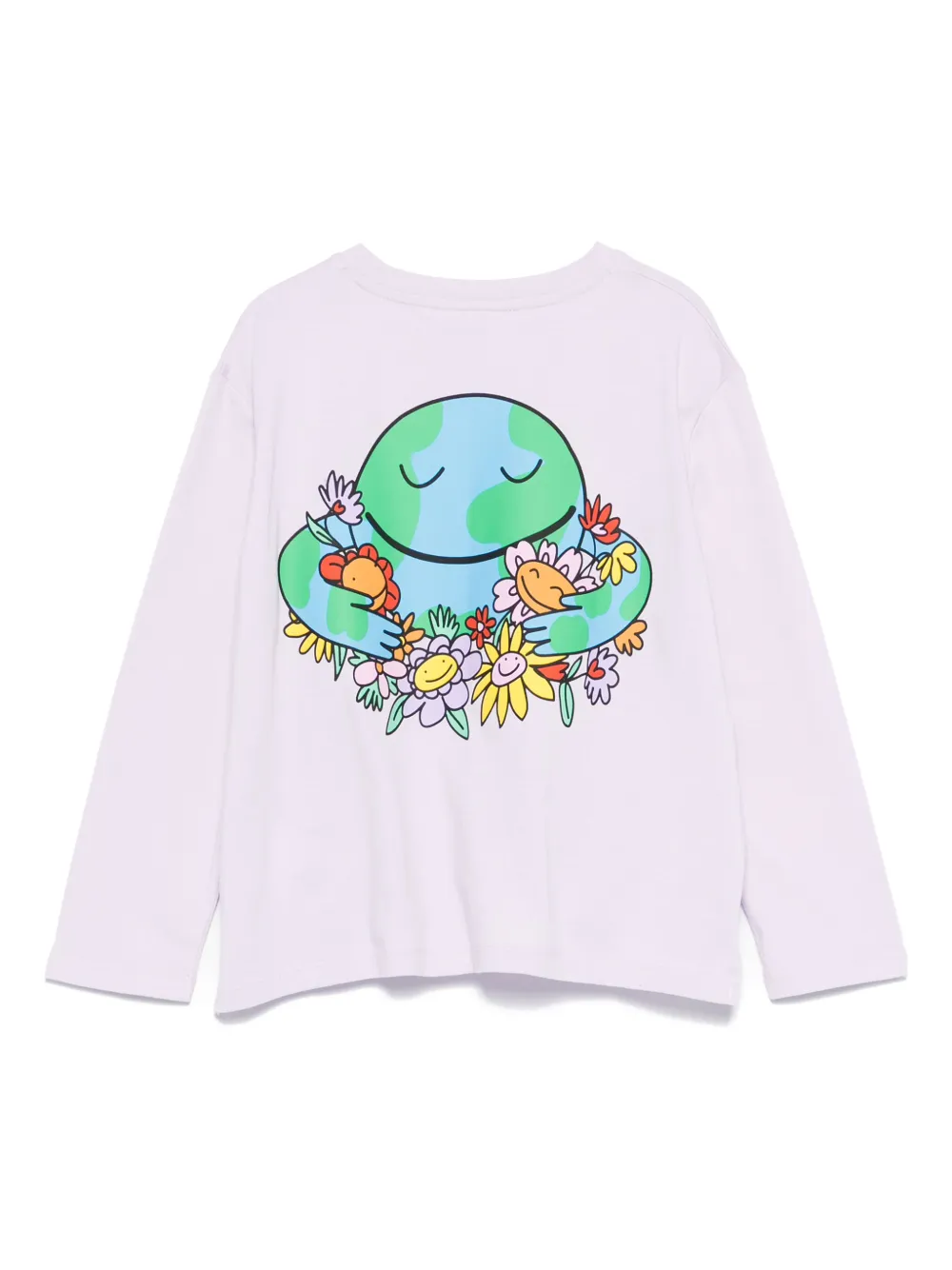 Stella McCartney Kids Earth Friends T-shirt met lange mouwen Paars