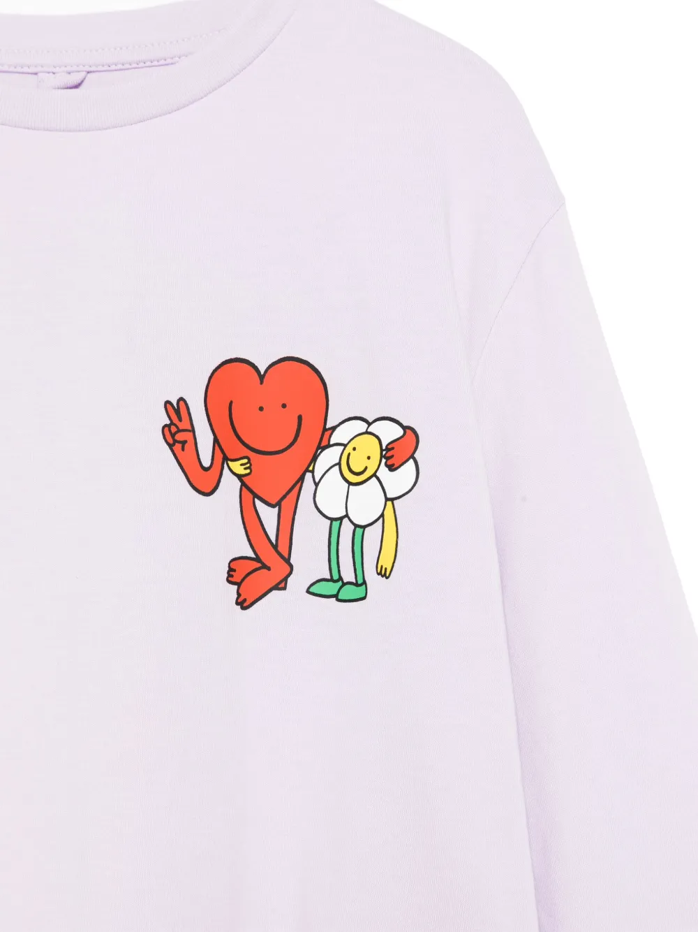Stella McCartney Kids Earth Friends T-shirt met lange mouwen Paars