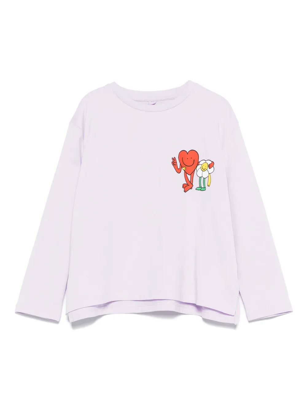 Stella McCartney Kids Earth Friends T-shirt met lange mouwen Paars