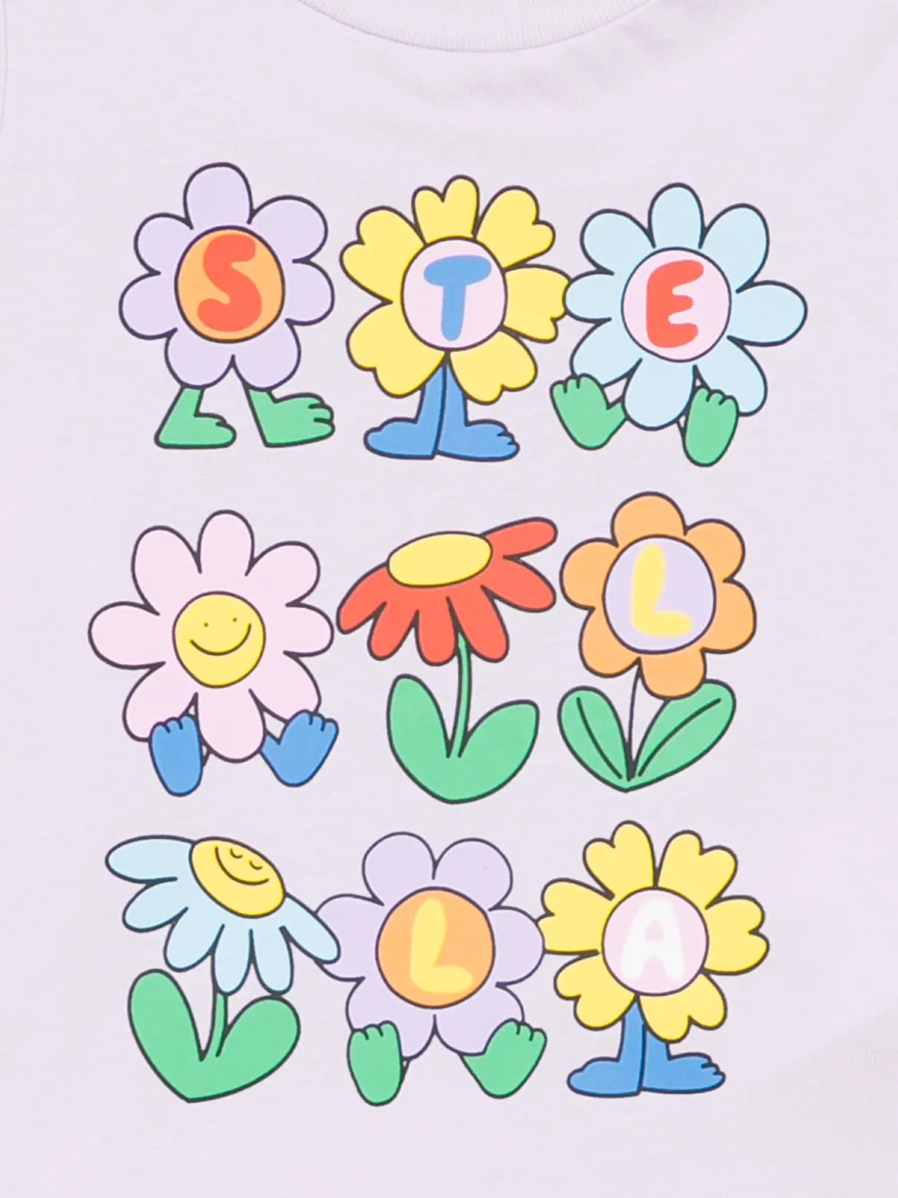 Stella McCartney Kids T-shirt met bloemenprint Paars