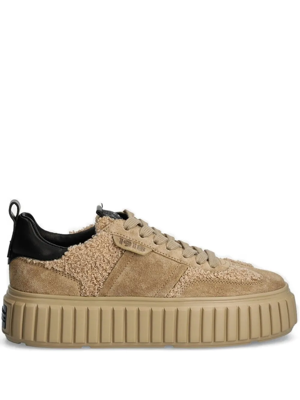 Kennel & Schmenger platform fleece-detail sneakers Neutrals