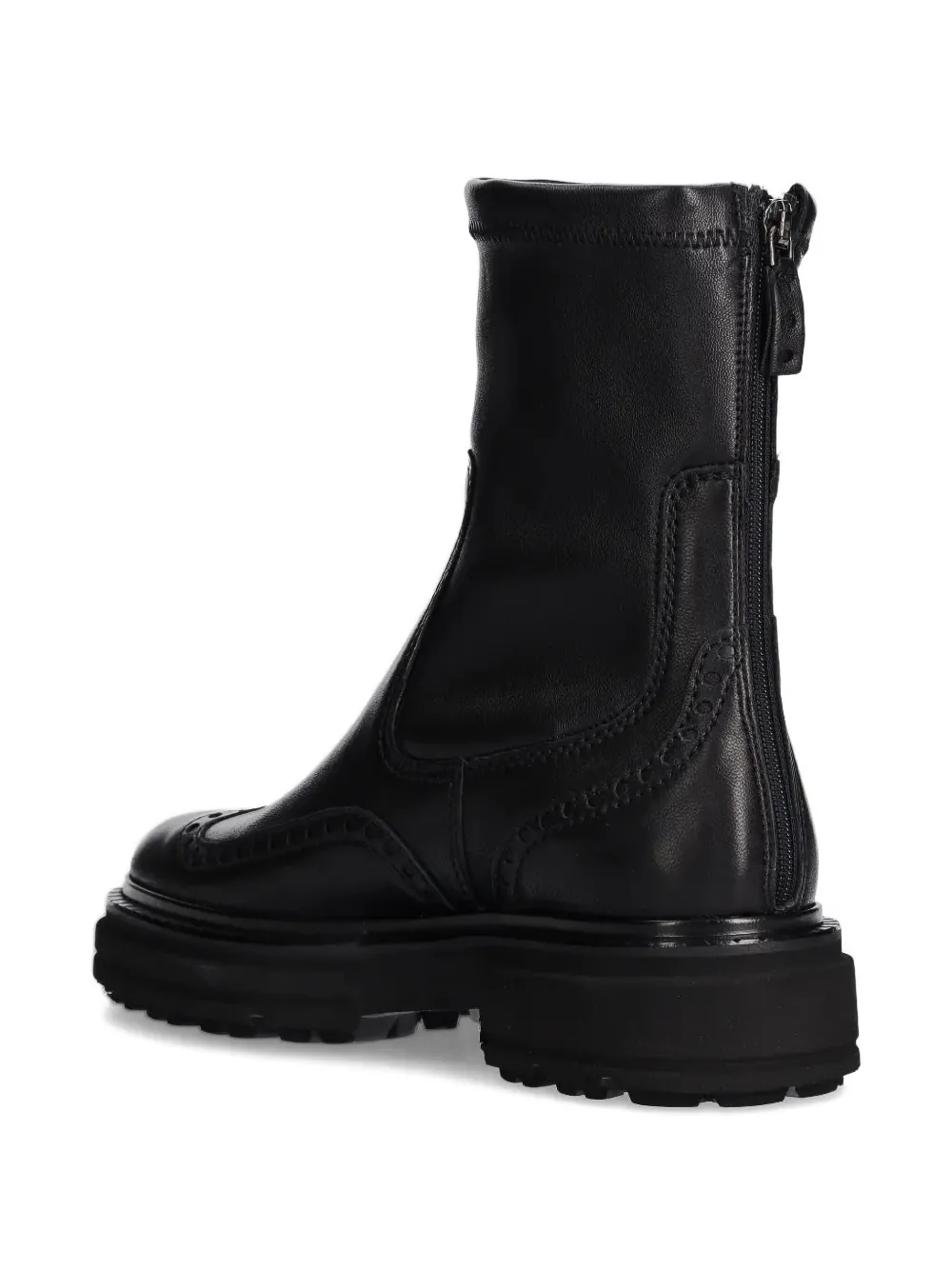 Kennel & Schmenger zip-detail brogue ankle boots Black