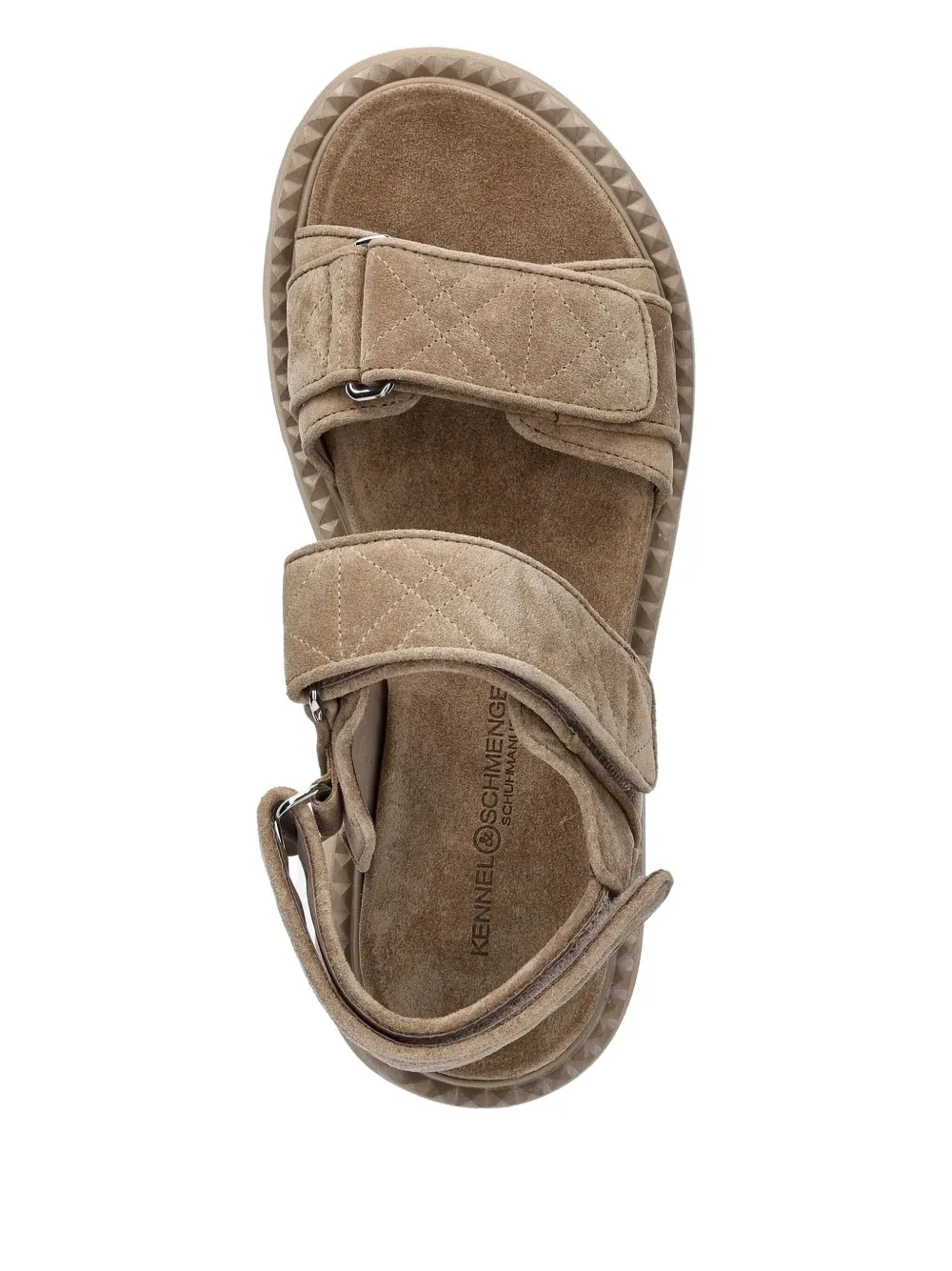 Kennel & Schmenger Quilted Strap Sandals In Neutral