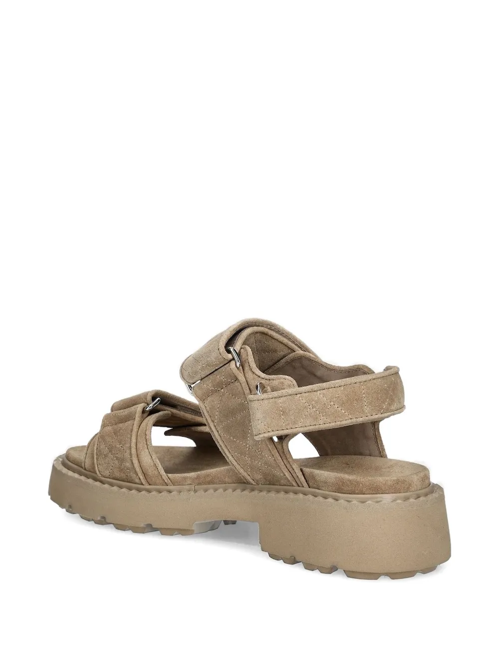 Kennel & Schmenger Quilted Strap Sandals In Neutral