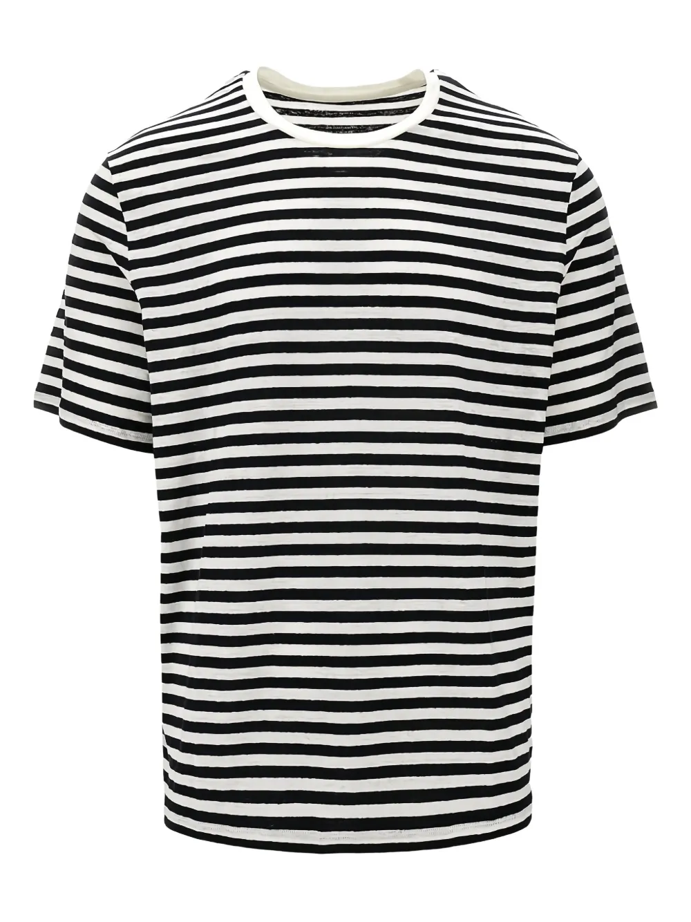 Majestic Filatures striped linen t-shirt Zwart