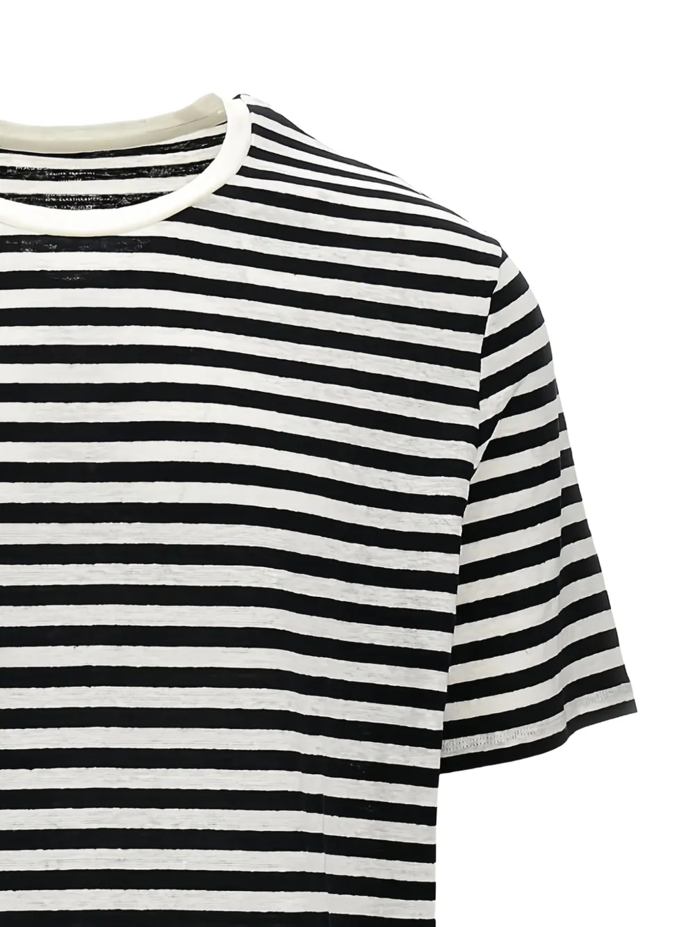 Majestic Filatures striped linen t-shirt Zwart