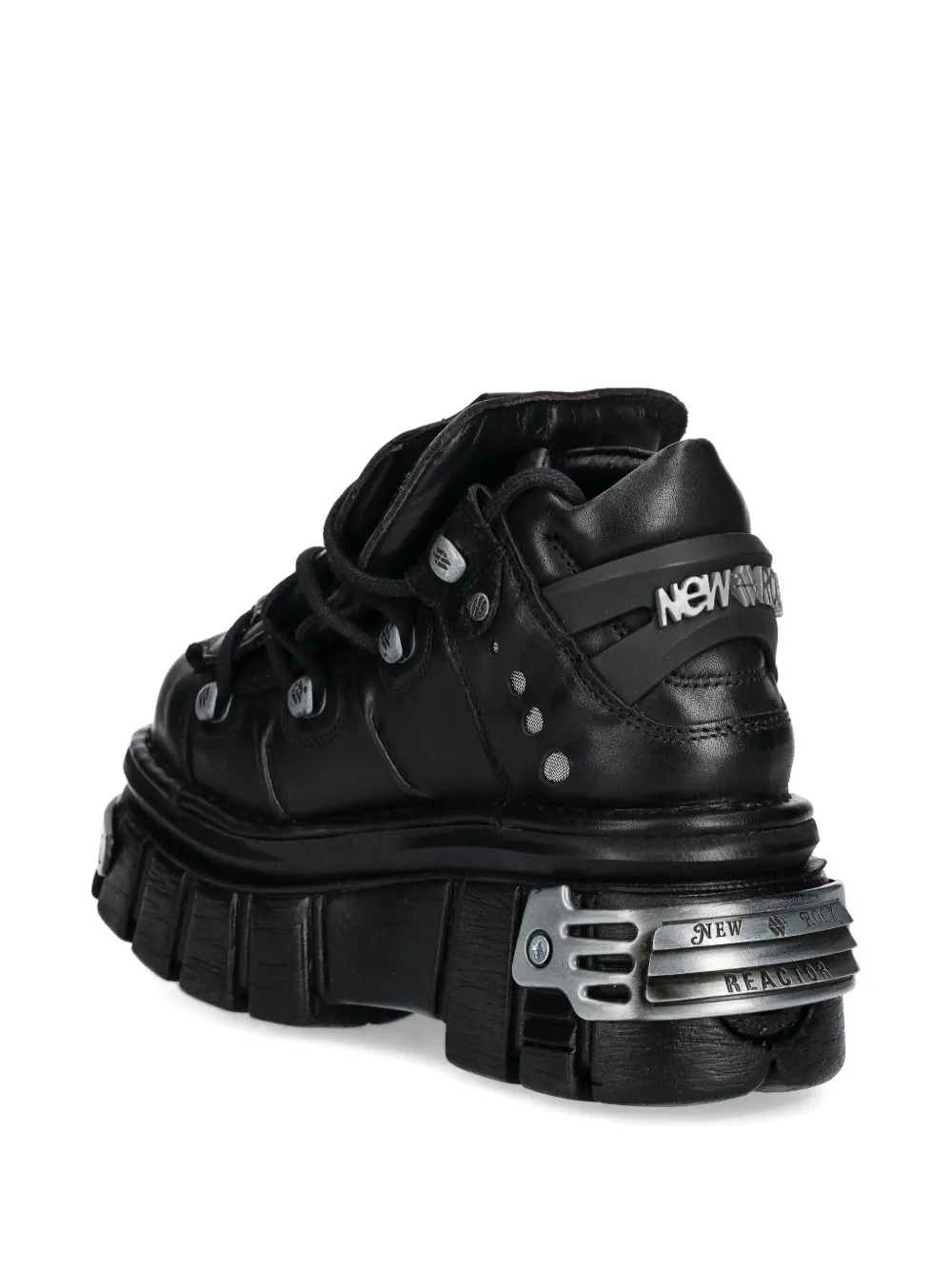 NEW ROCK hardware-detail platform sneakers Black