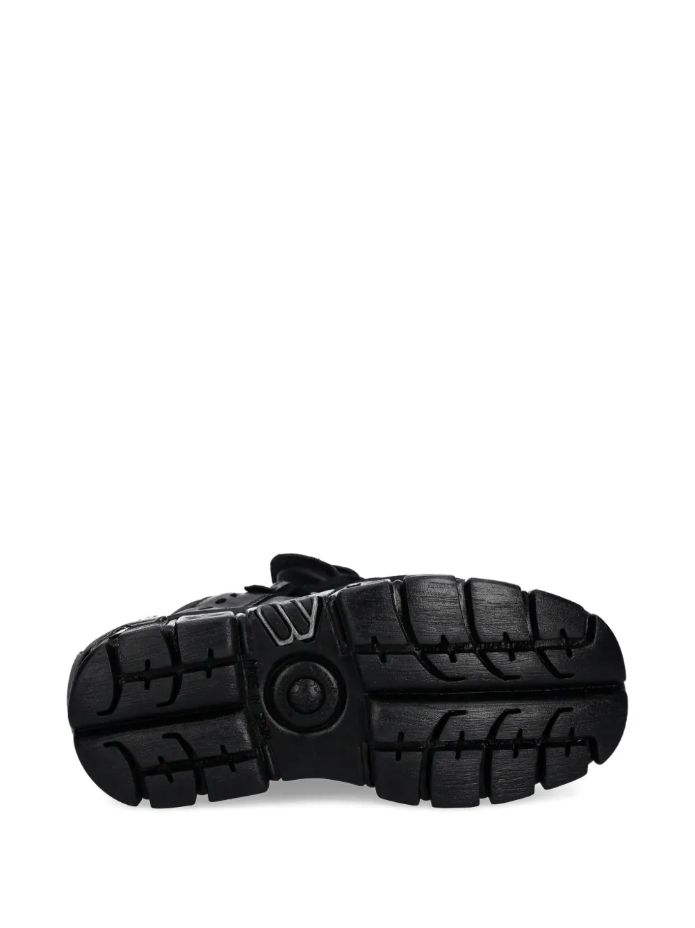 NEW ROCK hardware-detail platform sneakers Black