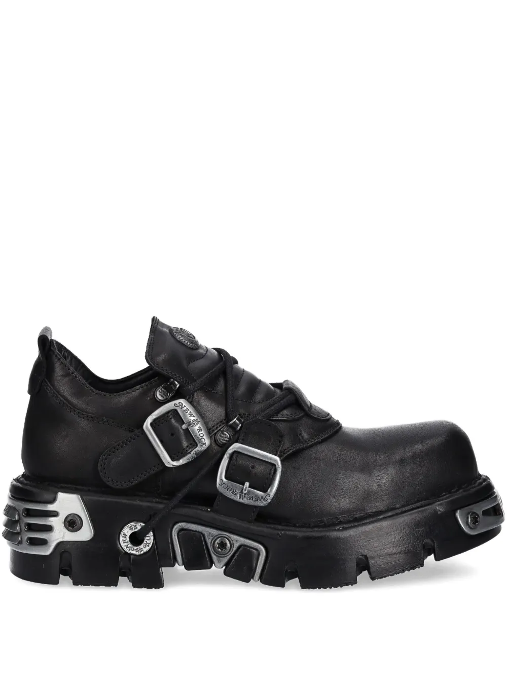 NEW ROCK buckle-detail lace-up shoes | Black | Image 1